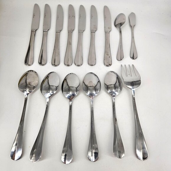 International Simplicity Flatware Dinner Spoon Knife Servers Stainless Lot 15 - Picture 4 of 9